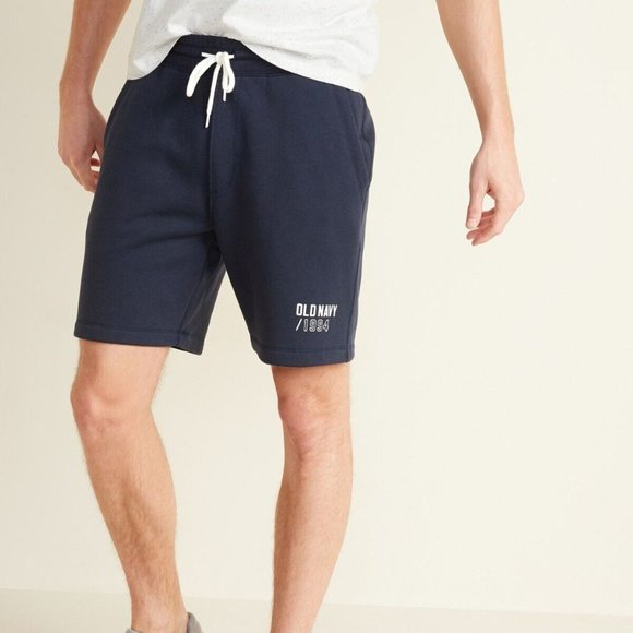 Old Navy Men's Logo-Graphic Jogger Shorts - 7.5-inch inseam - In the Navy - Picture 1 of 4